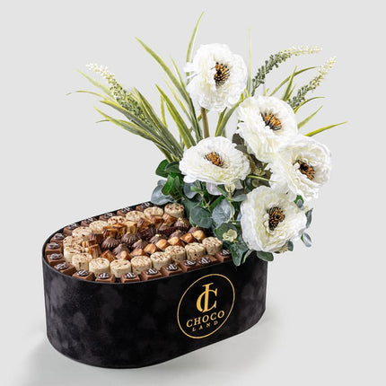 حامل مخملي أسود